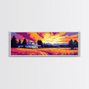 Countryside Home, Vibrant Sunset, Rural Landscape, Framed Canvas Print, Cozy Living Room Art, Farmhouse Wall Decor, Autumn Home Aesthetic