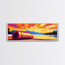 Driftwood Beach, Sunset Painting, Coastal Home Decor, Nature Lovers Art, Canvas Print, Relaxing Bedroom Art, Tropical Wall Art