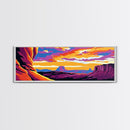 Canyon View, Southwest Landscape, Sunset Sky, Nature Art, Framed Canvas Print, Rustic Wall Decor, Living Room Art, Adventure Gift