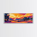 Countryside Barn, Sunset Art, Rural Landscape, Warm Autumn Decor, Canvas Print, Cozy Home Wall Art, Rustic Farmhouse Painting