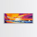 Coastal Sunset, Beach Wall Art, Ocean Scene, Canvas Print, Relaxing Decor, Summer Vibes, Seascape Painting, Living Room Artwork