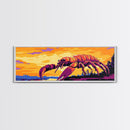 Giant Lobster, Fantasy Marine Art, Ocean Creature, Canvas Print, Surreal Coastal Painting, Nautical Living Room Decor, Sea Life Art