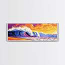 Majestic Waves, Surfing Paradise, Ocean Motion, Canvas Print, Beach House Wall Art, Coastal Theme, Relaxing Bedroom Art, Gift Idea