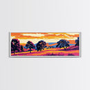 Rolling Hills, Vibrant Trees, Autumn Landscape, Canvas Print, Nature Wall Art, Rustic Home Decor, Dining Room Artwork, Boho Art