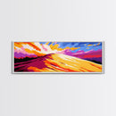 Majestic Peak, Sunset Glow, Vibrant Landscape, Canvas Print, Colorful Adventure Art, Bedroom Wall Decor, Wanderlust Mountain Scene