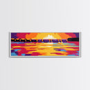 Waterfall Reflection, Sunset Glow, Bold Landscape, Canvas Print, Nature Wall Art, Vibrant Colors, Living Room Art, Modern Aesthetic
