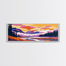 Misty Mountains, Serene Landscape, Autumn Wall Art, Foggy Valley Painting, Nature Lover Gift, Framed Canvas Print, Office Wall Art