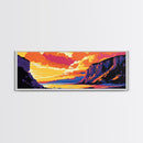 Cliffside Sunset, Golden Coast, Majestic Landscape, Canvas Print, Nature Wall Art, Bold Colors, Living Room Art, Scenic View, Travel Lover