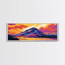 Majestic Mountain Art, Bold Colorful Landscape, Vibrant Sunset Scenery, Rustic Lodge Wall Decor, Western Adventure Aesthetic, Canvas Print