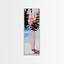 Pink Florals, Soft Vase, Elegant Home, Framed Canvas Print, Modern Wall Art, Minimalist Decor, Feminine Aesthetic, Cozy Living Room