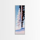 Snowy Pines, Winter Wonderland, Frosty Forest Scene, Seasonal Wall Art, Cozy Cabin Decor, Holiday Aesthetic, Canvas Print