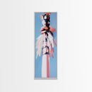 Feathered Totem, Tribal, Dreamy, Canvas Print, Boho Wall Art, Ethereal Painting, Spiritual Decor, Modern Artistic Decor
