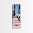 Coastal Pathway, Nature Wall Art, Beach House Decor, Minimalist Landscape, Framed Canvas Print, Blue Wall Art, Summer Aesthetic