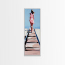 Walk to the Sea, Serene Beach Path, Minimalist Coastal Art, Canvas Print, Ocean Wall Art, Pastel Tones, Relaxing Home Decor