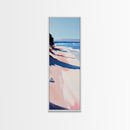 Coastal Shore, Beach Landscape, Ocean Wall Art, Framed Canvas Print, Modern Seascape, Minimalist Home Decor, Bedroom Print