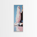 Iceberg, Arctic, Frozen Landscape, Blue, White, Modern Home Art, Minimalist, Winter, Living Room, Office, Framed Canvas Print