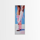 Pink Cowboy Boots, Western Aesthetic, Fashion Art, Canvas Print, Cowgirl Wall Art, Feminine Decor, Boho Style, Chic Bedroom Artwork