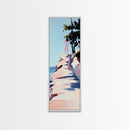 Serenity View, Ocean Horizon, Cliffside Dream, Framed Canvas Print, Beach Aesthetic, Coastal Living, Living Room Art, Minimalist Style