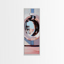 Porthole Reflection, Nautical Aesthetic, Ocean View Art, Framed Canvas Print, Modern Minimalist, Coastal Decor, Living Room Art