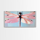 Dragonfly Art, Nature Wall Decor, Boho Insect Artwork, Minimalist Dragonfly Print, Botanical Aesthetic, Modern Canvas Print