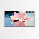 Autumn Leaf, Nature Reflection, Fall Inspired Art, Framed Canvas Print, Cozy Seasonal Wall Decor, Warm Toned Home Aesthetic