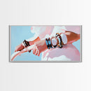 Modern Fashion, Bold Jewelry, Chic Art, Framed Canvas Print, Contemporary Wall Art, Feminine Decor, Minimalist Aesthetic, Bedroom Art
