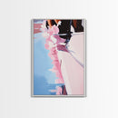 Floral Reflection, Dreamy Water Art, Pastel Painting, Feminine Wall Decor, Tranquil Aesthetic, Bedroom Wall Art, Framed Canvas Print