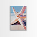 Starfish, Beach Decor, Coastal Wall Art, Nautical Print, Boho Art, Pastel Aesthetic, Ocean Lover Gift, Canvas Print, Living Room Art