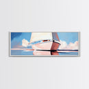 Sailboat Reflection, Nautical Wall Art, Ocean Lover Gift, Beach House Aesthetic, Framed Canvas Print, Coastal Living Room Decor