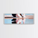 Sunset Reflection, Beach Art, Ocean Painting, Framed Canvas Print, Coastal Wall Art, Living Room Decor, Modern Minimalist Home Style