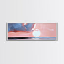 Sunset Glow, Ocean Horizon, Beach Scene, Modern Coastal, Framed Canvas Print, Minimalist Wall Art, Living Room Decor, Gift Idea