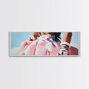 Boho Fashion Art, Flowing Dress Print, Pastel Aesthetic Painting, Minimalist Chic Decor, Large Canvas Print, Bedroom Wall Art