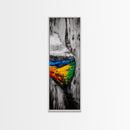 Nature Reflection, Wood and Water, Colorful Art, Canvas Print, Abstract Landscape, Rustic Wall Art, Modern Nature Painting, Office Decor