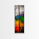 Urban Abstract, Textured Painting, Mixed Media Art, Colorful Composition, Modern Home Decor, Industrial Style, Framed Canvas Print