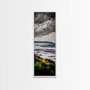 Coastal Horizon, Abstract Seascape Painting, Beach Wall Art, Framed Canvas Print, Office Decor, Ocean Waves Artwork, Living Room Art
