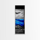Ocean View, Blue Wave Art, Coastal Decor, Nautical Wall Art, Modern Abstract, Beach House Decor, Framed Canvas Print