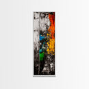 Color Block, Abstract Expressionist Art, Geometric Painting, Bold Textured Canvas, Vibrant Aesthetic, Statement Piece, Framed Canvas Print