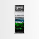 Emerald Waters, Coastal Horizon, Abstract Ocean, Deep Sea Art, Framed Canvas Print, Beach House Decor, Nautical Home Wall Art