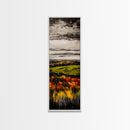 Autumn Fields, Rolling Hills, Warm Tones, Canvas Print, Rustic Landscape, Farmhouse Wall Art, Cozy Home Decor, Living Room Art