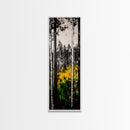 Birch Forest, Black and White Art, Nature Wall Art, Framed Canvas Print, Rustic Woodland, Farmhouse Decor, Living Room Artwork