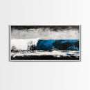 Ocean Wave, Blue, Modern, Canvas Print, Abstract Coastal Wall Art, Surfing Theme Artwork, Contemporary Beach Decor, Large Wall Art