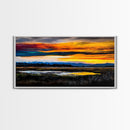 Vibrant Sunset, Bold Colors, Canvas Print, Nature Wall Art, Colorful Home Decor, Living Room Wall Art, Scenic Landscape, Fall Wall Art