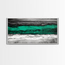 Abstract Ocean, Beach Wall Art, Coastal Decor, Seascape Painting, Modern Home Art, Nautical Decor, Framed Canvas Print, Large Wall Art