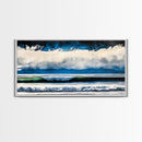 Ocean Waves, Abstract Seascape, Coastal Art, Large Wall Decor, Blue Wall Art, Modern Painting, Beach House, Canvas Print