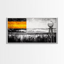 Buoy, Nautical, Ocean, Abstract, Framed Canvas Print, Coastal Decor, Beach House Wall Art, Minimalist Art, Modern Abstract Painting