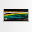 Geothermal Spring, Colorful Earth, Nature's Wonders, Canvas Print, Abstract Landscape Art, Modern Office Wall Decor, Vibrant Home Aesthetic