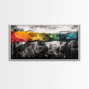 Abstract Expressionist Art, Dripping Paint Canvas, Minimalist Decor, Bold Contemporary Artwork, Modern Gallery Wall, Framed Canvas Print
