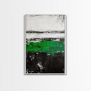 Green Horizon, Abstract Landscape, Contemporary Painting, Bold Nature Art, Modern Home Wall Decor, Unique Artwork, Canvas Print