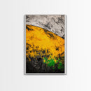 Golden Hills, Abstract Landscape, Earthy Tones, Autumn Wall Art, Warm Color Palette, Nature Inspired, Living Room Art, Framed Canvas Print