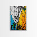 Abstract Dart, Modern Wall Art, Graffiti Style, Bold Colors, Urban Art Decor, Unique Home Aesthetic, Framed Canvas Print